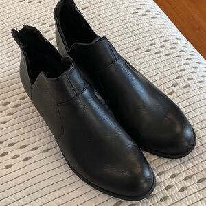 Black Leather womens Shoes